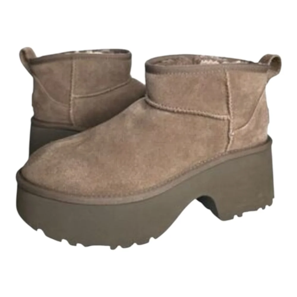 Ugg Classic Ultra Mini New Heights Platform Dark Brown Boots Women's Size 10 New